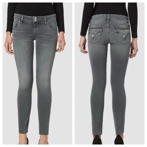 Hudson Collin Skinny Jeans Size 25 Flap Pockets Slate Gray